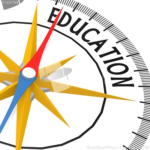 Image of Compass with education word