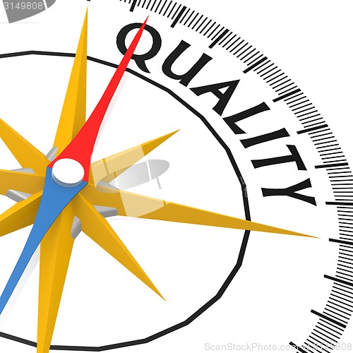 Image of Compass with quality word