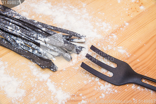 Image of black pasta