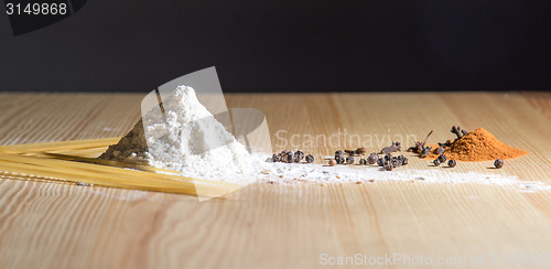 Image of still life hill of flour