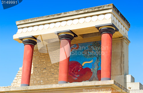 Image of Knossos Palace of king Minos, Crete, Greece.