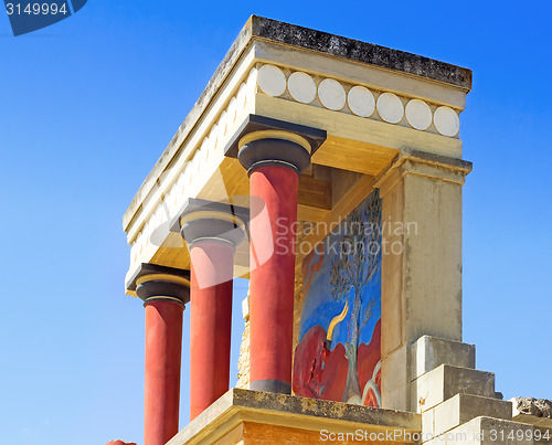 Image of Knossos Palace of king Minos, Crete, Greece.