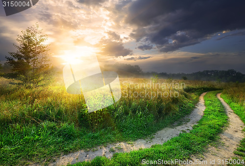 Image of Sun and road