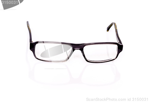 Image of Black Optical Glasses On White