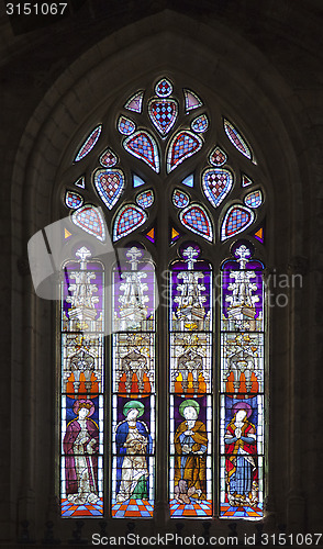 Image of Stained-glass window in Seville cathedral, Spain