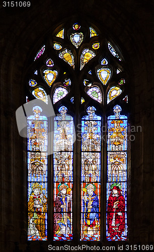 Image of Stained-glass window in Seville cathedral, Spain
