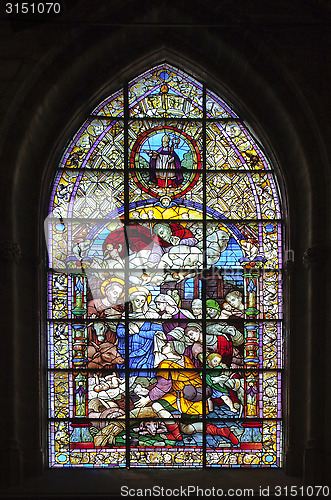 Image of Stained-glass window in Seville cathedral, Spain