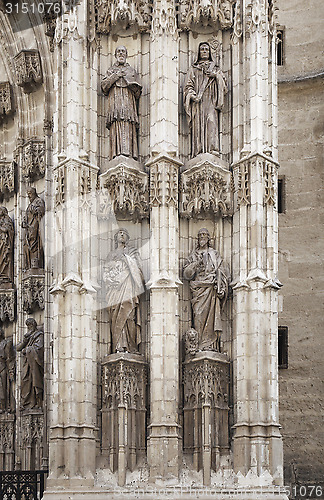 Image of Detail of doorway of Seville cathedral