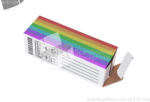 Image of Concept of export - Rainbow flag