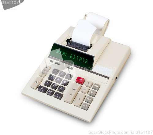 Image of Old calculator - real estate