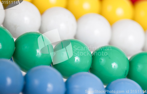 Image of Close up of an old colorful abacus, selective focus