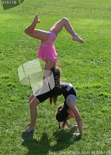 Image of Two girls exercising