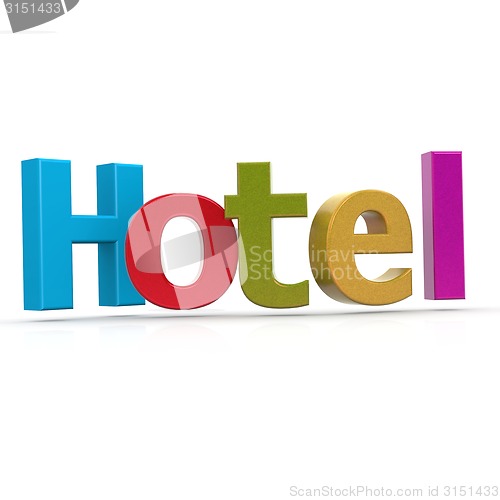 Image of Hotel word