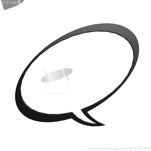 Image of Speech bubble black olong