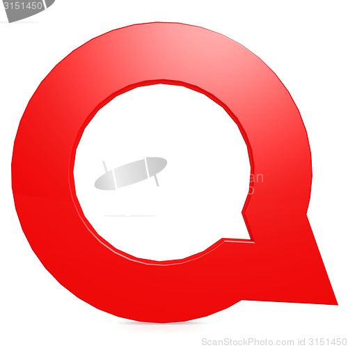 Image of Speech bubble red round