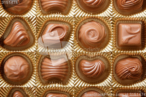 Image of Chocolate sweets close up