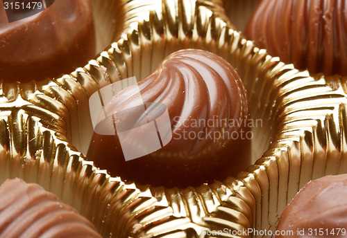 Image of Chocolate sweets close up