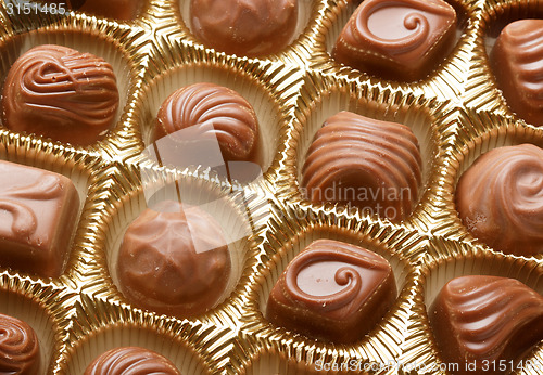 Image of Chocolate sweets close up