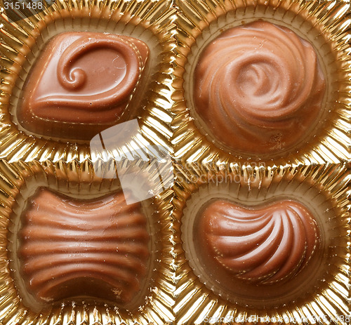 Image of Chocolate sweets close up