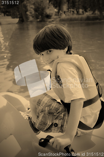 Image of boy in a life jacket