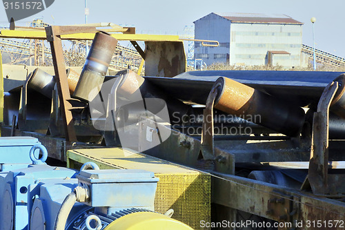 Image of Conveyor on sand proccessing plant 