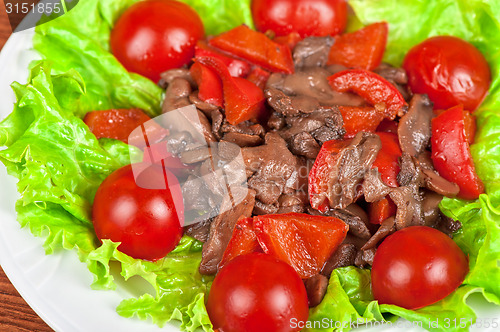 Image of Roasted beef and mushrooms