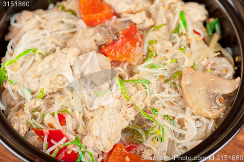 Image of noodles with chicken