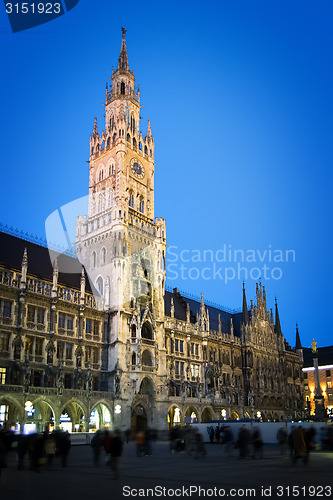 Image of Illuminated town hall Munich