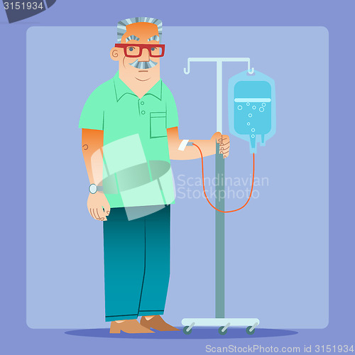 Image of man dropper medicine health