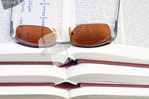 Image of Glasses on Books