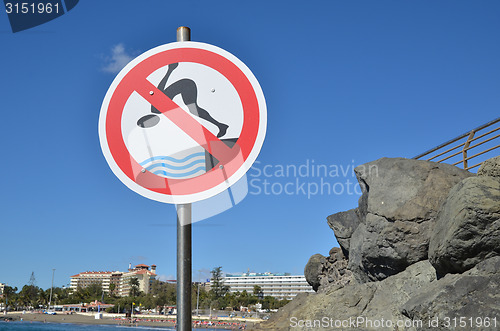 Image of No diving sign