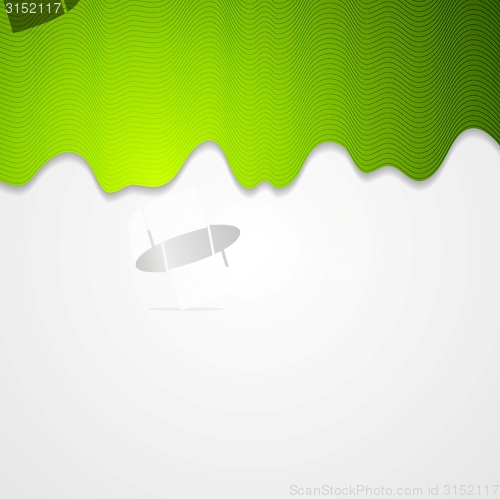 Image of Abstract green wavy vector background