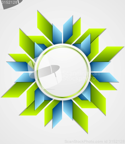 Image of Bright corporate geometric logo with circle