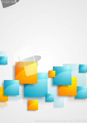 Image of Shiny glossy squares abstract tech background