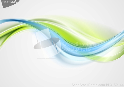 Image of Abstract elegant green blue waves