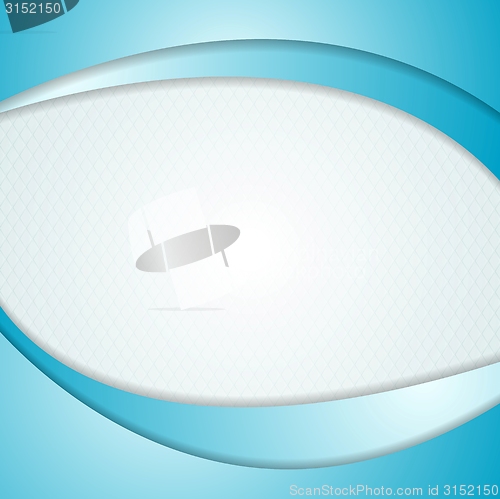 Image of Abstract blue wavy corporate background