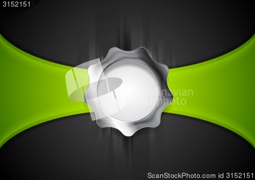 Image of Abstract background with silver gear shape