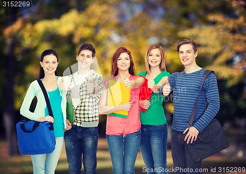 Image of group of smiling students standing