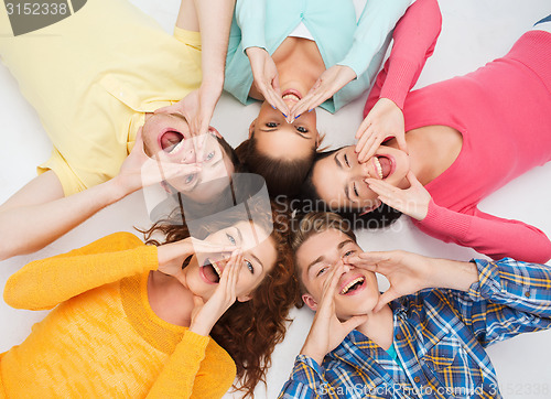 Image of group of smiling teenagers