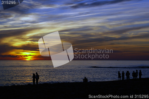 Image of Sunset on the beach