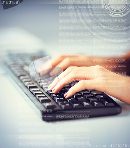 Image of woman hands typing on keyboard