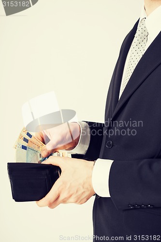 Image of man with euro cash money