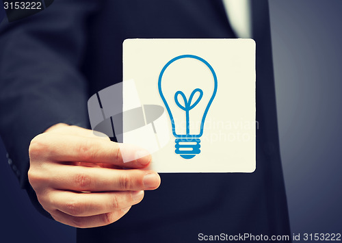 Image of sheet with sign of light bulb