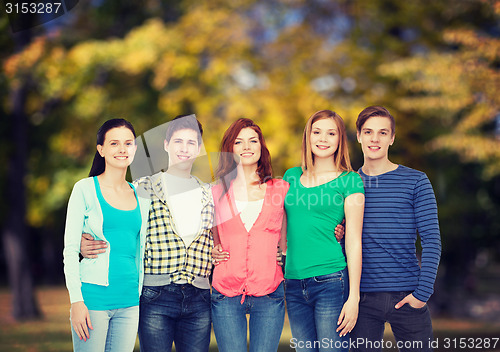Image of group of smiling students standing