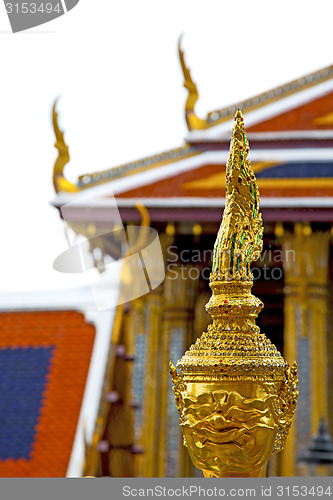 Image of demon in the temple bangkok asia   roof palaces  warrior monster