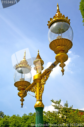 Image of street lamp bangkok thailand  in the sky   palaces     abstract 