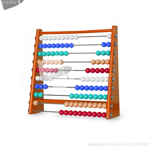 Image of Old abacus on white