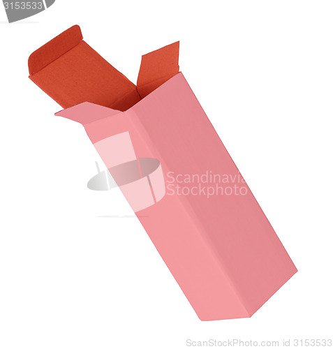 Image of Red cardboard box on a white background