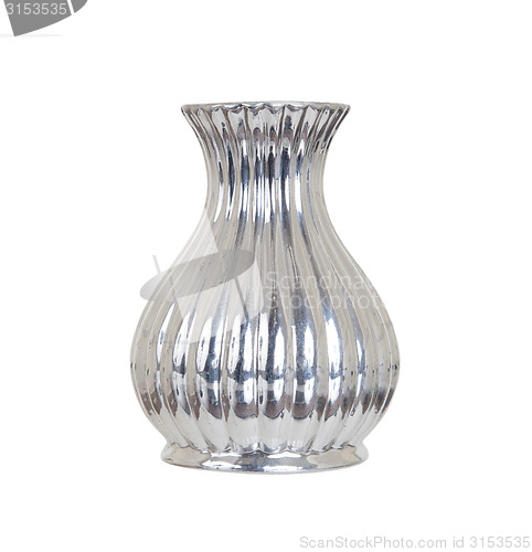 Image of Silver vase isolated