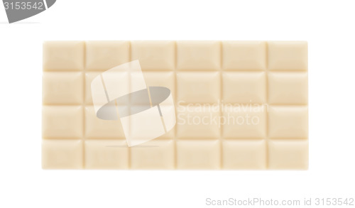 Image of White chocolate bar, isolated on white